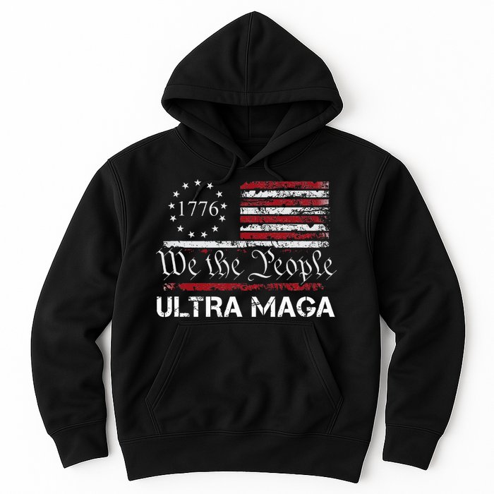 Ultra Maga We The People Proud Republican Usa Flag Hoodie