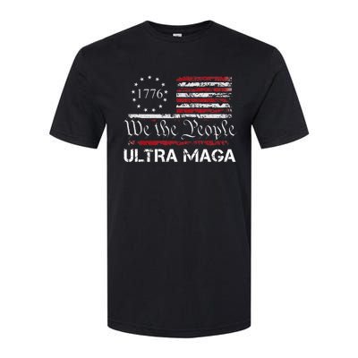 Ultra Maga We The People Proud Republican Usa Flag Softstyle CVC T-Shirt