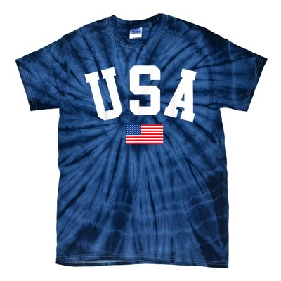 USA Men Women American Flag Patriotic 4th Of July Tie-Dye T-Shirt