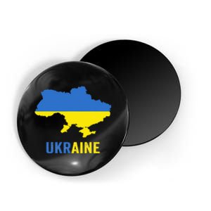 Ukraine Map With Flag Colours Ukrainian Pride Magnet