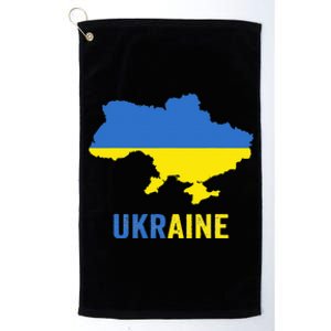 Ukraine Map With Flag Colours Ukrainian Pride Platinum Collection Golf Towel