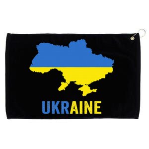 Ukraine Map With Flag Colours Ukrainian Pride Grommeted Golf Towel