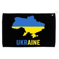 Ukraine Map With Flag Colours Ukrainian Pride Grommeted Golf Towel