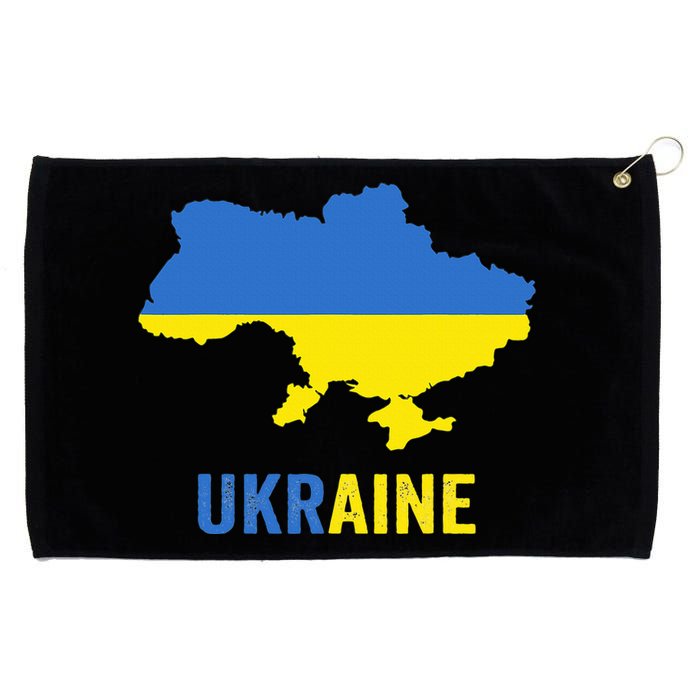 Ukraine Map With Flag Colours Ukrainian Pride Grommeted Golf Towel