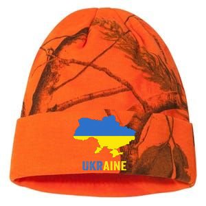 Ukraine Map With Flag Colours Ukrainian Pride Kati Licensed 12" Camo Beanie