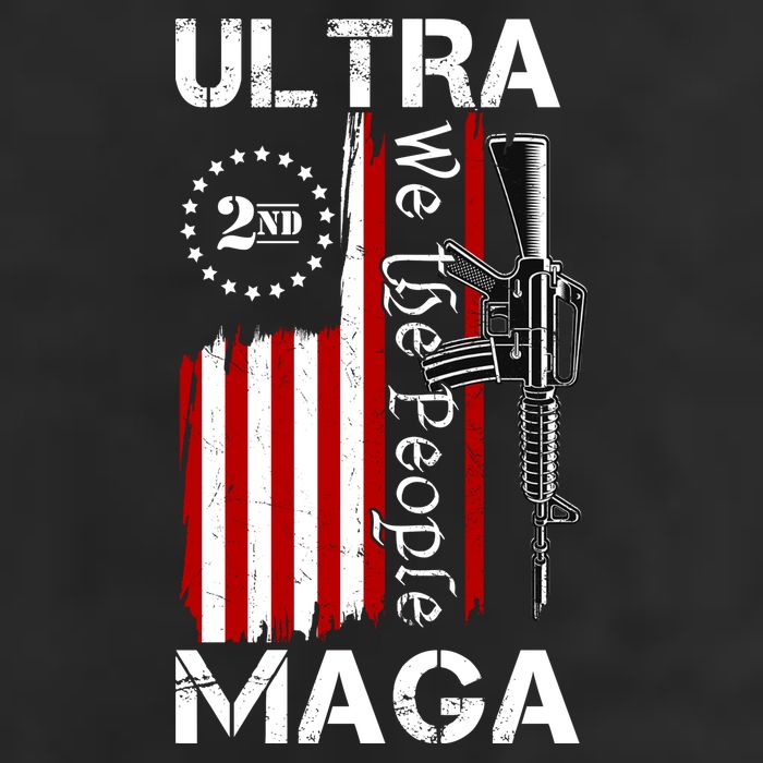 Ultra MAGA We The People 2nd Amendment 7 Panel Mesh Trucker Snapback Hat