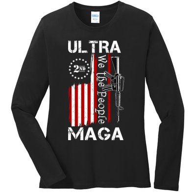 Ultra MAGA We The People 2nd Amendment Ladies Long Sleeve Shirt