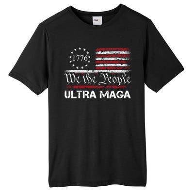 Ultra Maga We The People Proud Republican Usa Flag Gift Tall Fusion ChromaSoft Performance T-Shirt