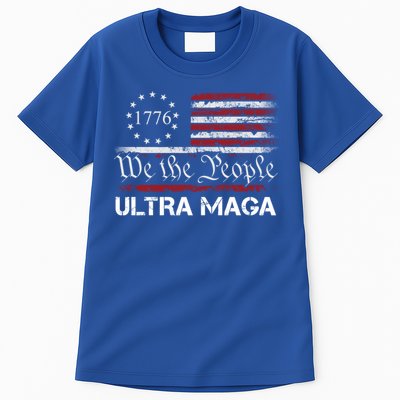 Ultra Maga We The People Proud Republican Usa Flag Gift Tall T-Shirt