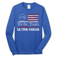 Ultra Maga We The People Proud Republican Usa Flag Gift Tall Long Sleeve T-Shirt