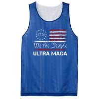 Ultra Maga We The People Proud Republican Usa Flag Gift Mesh Reversible Basketball Jersey Tank