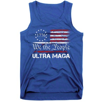 Ultra Maga We The People Proud Republican Usa Flag Gift Tank Top