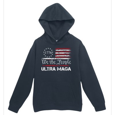 Ultra Maga We The People Proud Republican Usa Flag Gift Urban Pullover Hoodie