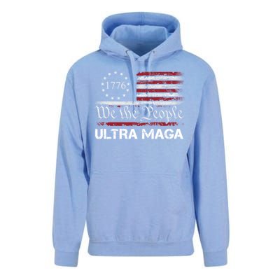 Ultra Maga We The People Proud Republican Usa Flag Gift Unisex Surf Hoodie