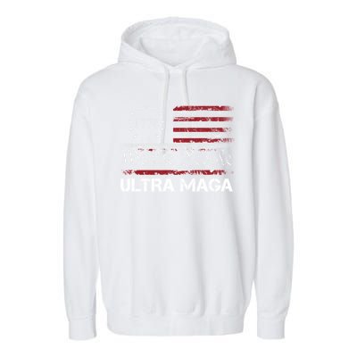 Ultra Maga We The People Proud Republican Usa Flag Gift Garment-Dyed Fleece Hoodie