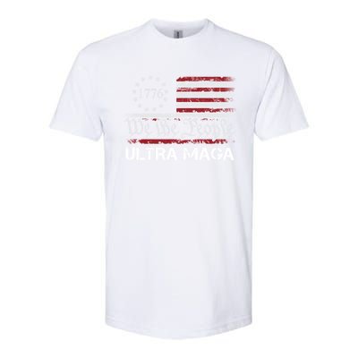 Ultra Maga We The People Proud Republican Usa Flag Gift Softstyle CVC T-Shirt