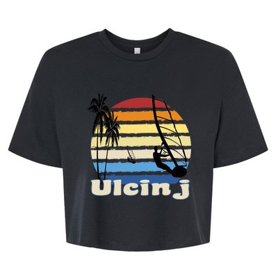 Ulcinj Montenegro Windsurfing Windsurf Beach Bella+Canvas Jersey Crop Tee