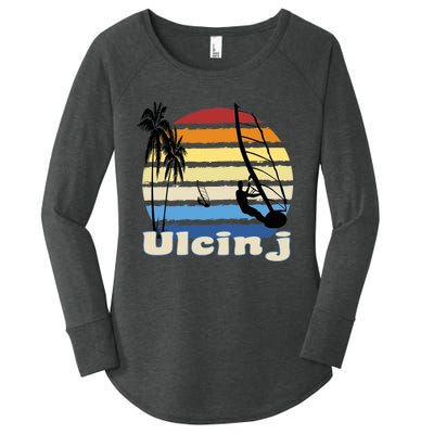 Ulcinj Montenegro Windsurfing Windsurf Beach Women's Perfect Tri Tunic Long Sleeve Shirt