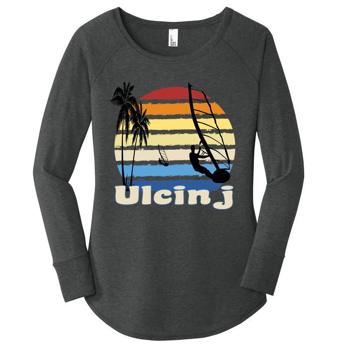 Ulcinj Montenegro Windsurfing Windsurf Beach Women's Perfect Tri Tunic Long Sleeve Shirt