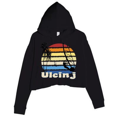 Ulcinj Montenegro Windsurfing Windsurf Beach Crop Fleece Hoodie