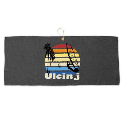 Ulcinj Montenegro Windsurfing Windsurf Beach Large Microfiber Waffle Golf Towel