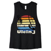 Ulcinj Montenegro Windsurfing Windsurf Beach Women's Racerback Cropped Tank