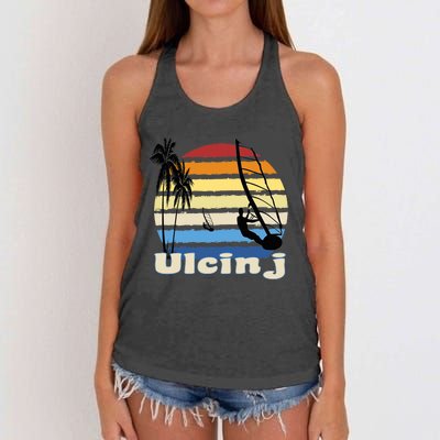 Ulcinj Montenegro Windsurfing Windsurf Beach Women's Knotted Racerback Tank