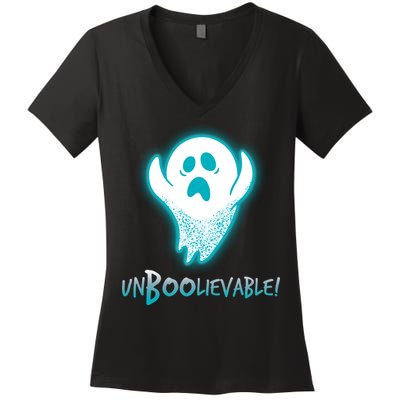 Un-BOO-lievable  Women's V-Neck T-Shirt