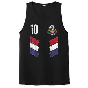 Usa Number 10 America Soccer Dad And Mom PosiCharge Competitor Tank