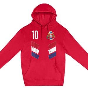 Usa Number 10 America Soccer Dad And Mom Premium Pullover Hoodie