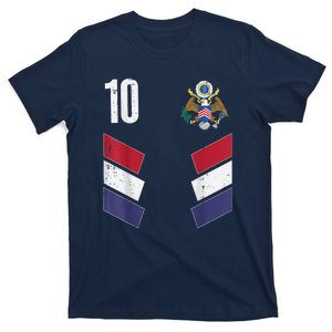 Usa Number 10 America Soccer Dad And Mom T-Shirt