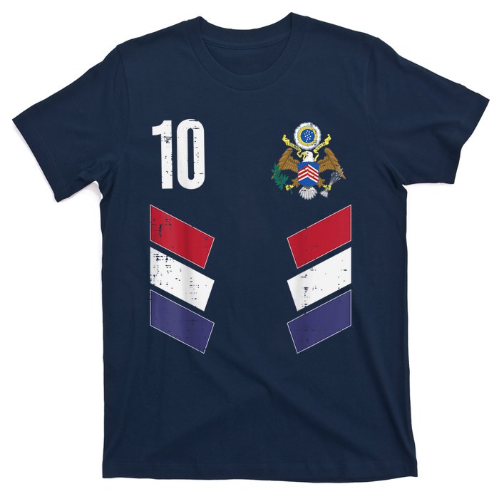 Usa Number 10 America Soccer Dad And Mom T-Shirt