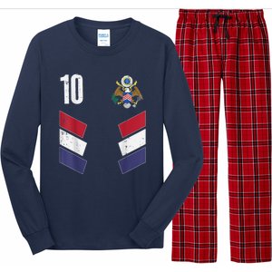 Usa Number 10 America Soccer Dad And Mom Long Sleeve Pajama Set