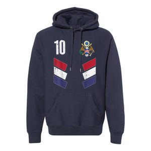 Usa Number 10 America Soccer Dad And Mom Premium Hoodie