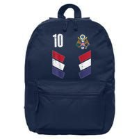 Usa Number 10 America Soccer Dad And Mom 16 in Basic Backpack