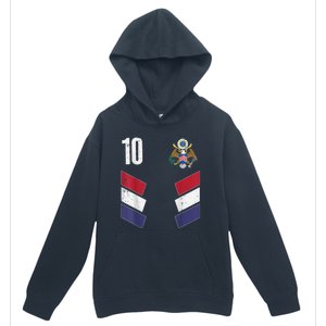 Usa Number 10 America Soccer Dad And Mom Urban Pullover Hoodie