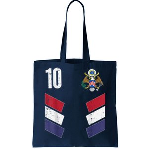 Usa Number 10 America Soccer Dad And Mom Tote Bag