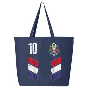 Usa Number 10 America Soccer Dad And Mom 25L Jumbo Tote