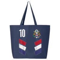 Usa Number 10 America Soccer Dad And Mom 25L Jumbo Tote