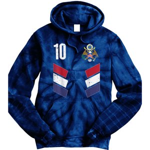 Usa Number 10 America Soccer Dad And Mom Tie Dye Hoodie