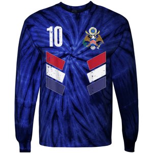 Usa Number 10 America Soccer Dad And Mom Tie-Dye Long Sleeve Shirt