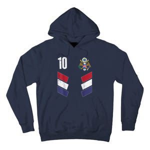 Usa Number 10 America Soccer Dad And Mom Tall Hoodie