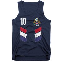 Usa Number 10 America Soccer Dad And Mom Tank Top