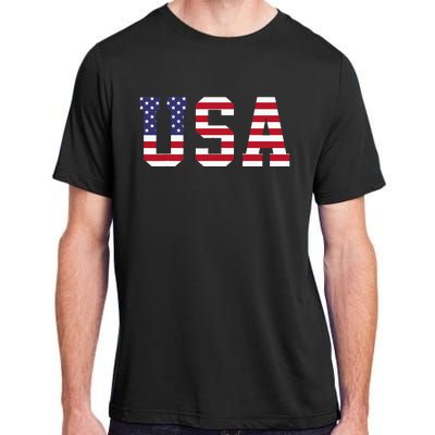 Usa National American Flag 4th Of July Adult ChromaSoft Performance T-Shirt