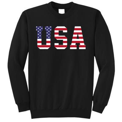 Usa National American Flag 4th Of July Tall Sweatshirt