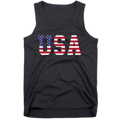 Usa National American Flag 4th Of July Tank Top