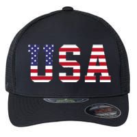 Usa National American Flag 4th Of July Flexfit Unipanel Trucker Cap