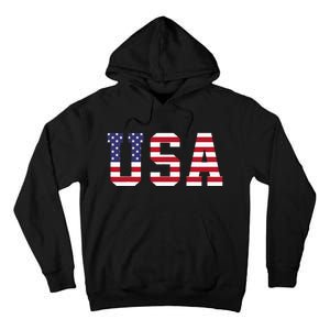 Usa National American Flag 4th Of July Tall Hoodie