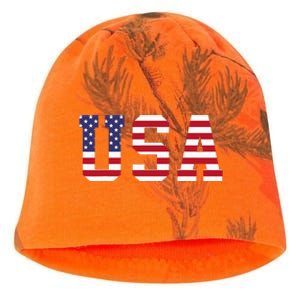 Usa National American Flag 4th Of July Kati - Camo Knit Beanie