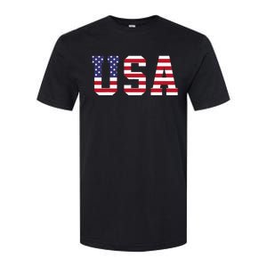 Usa National American Flag 4th Of July Softstyle CVC T-Shirt